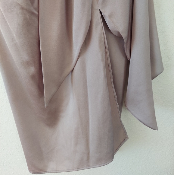 Zara satin effect knot skirt - Picture 4 of 9